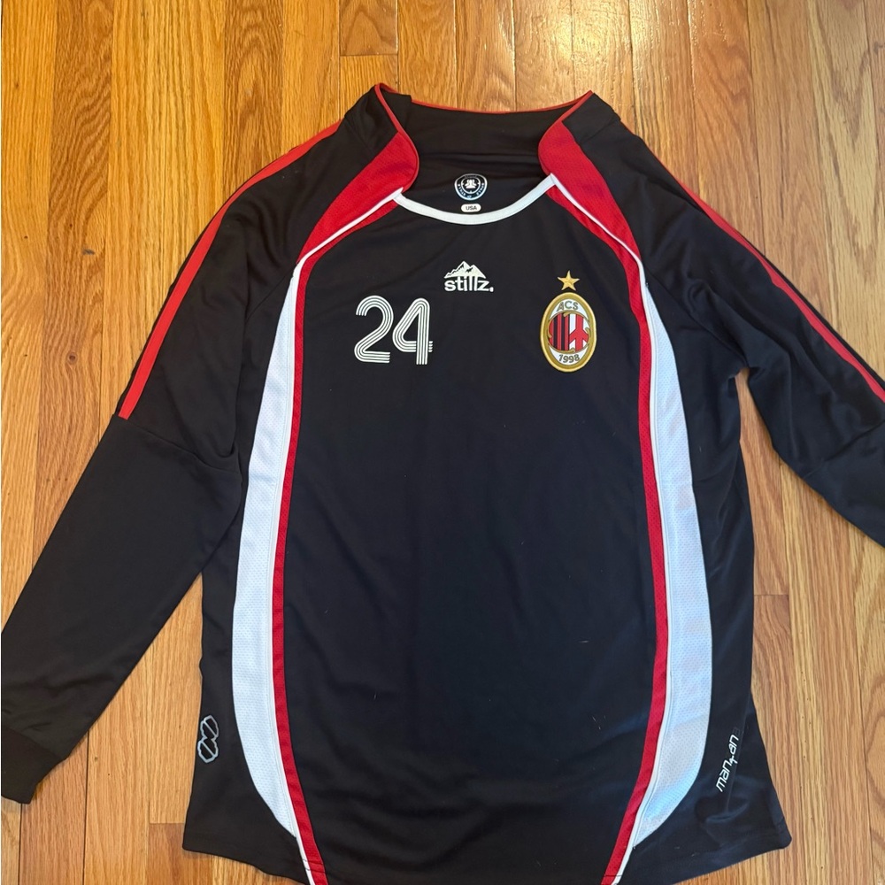 AC Milan Stay STILLZ / Adidas ACS 1998 soccer jersey, black